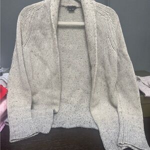 Theory Cream Open-Front Cardigan